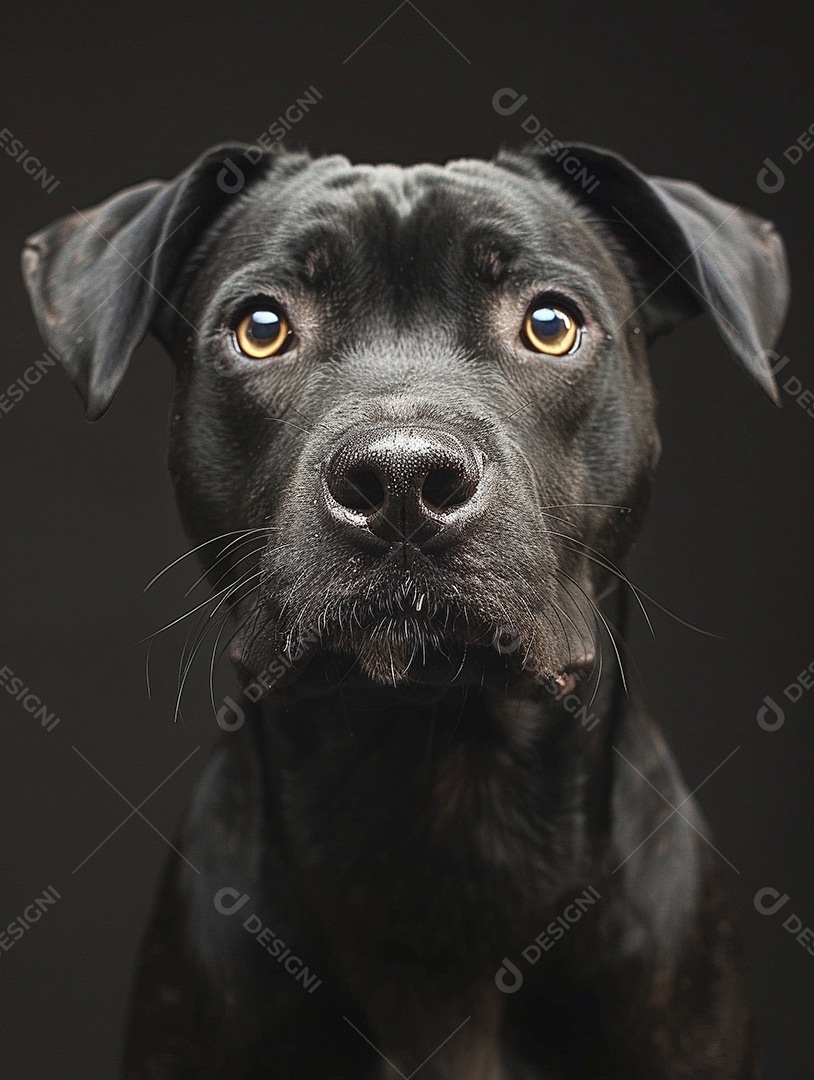 Impressionante fotografia de retrato de um cachorro, canino, animal de estimação