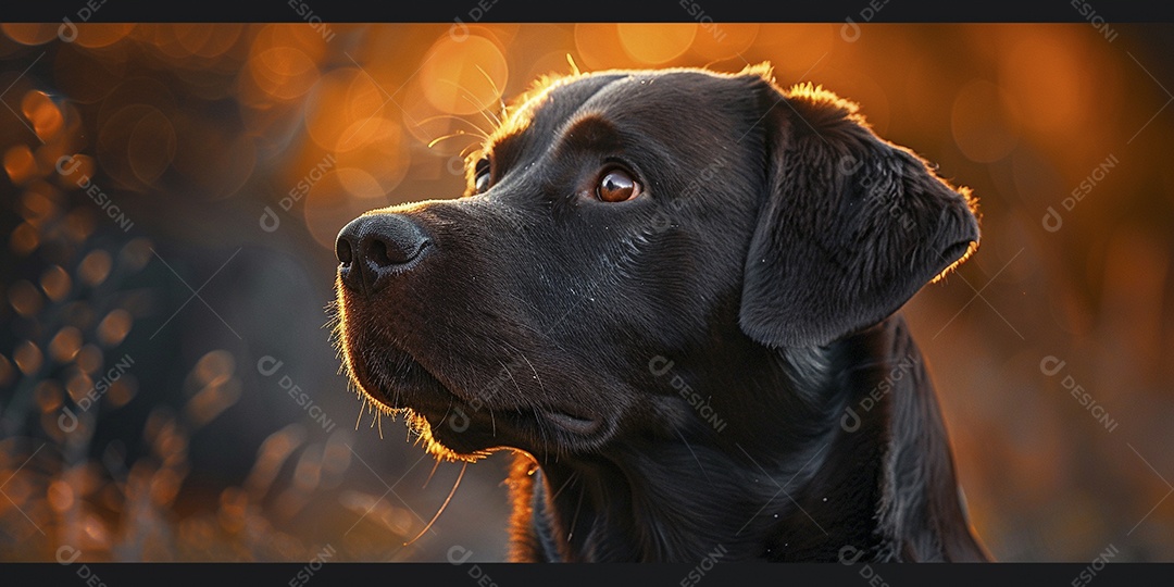 Impressionante fotografia de retrato de um cachorro, canino, animal de estimação