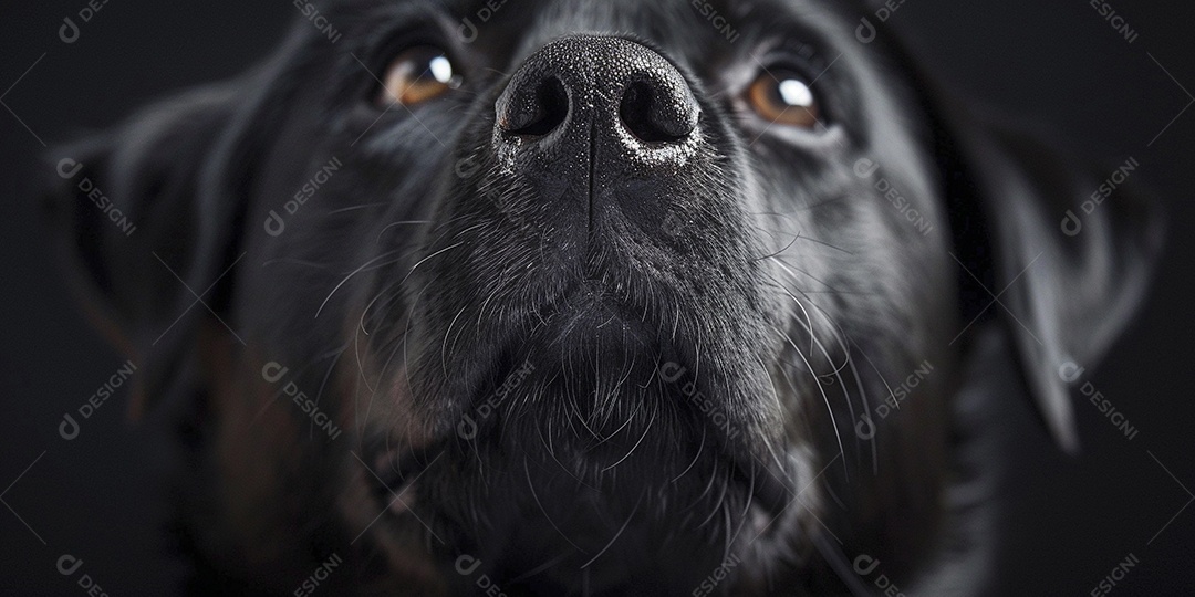 Impressionante fotografia de retrato de um cachorro, canino, animal de estimação