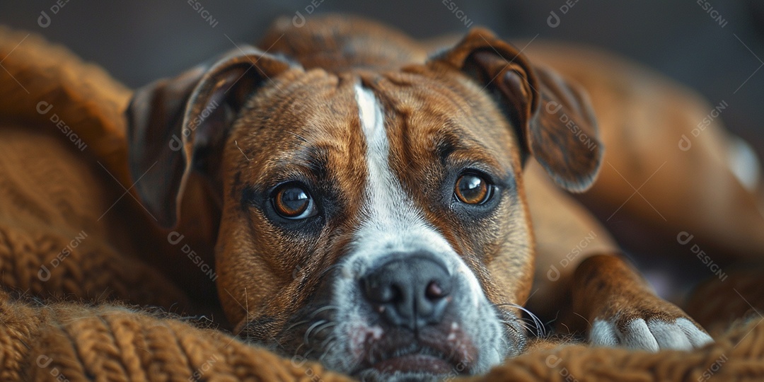 Impressionante fotografia de retrato de um cachorro, canino, animal de estimação