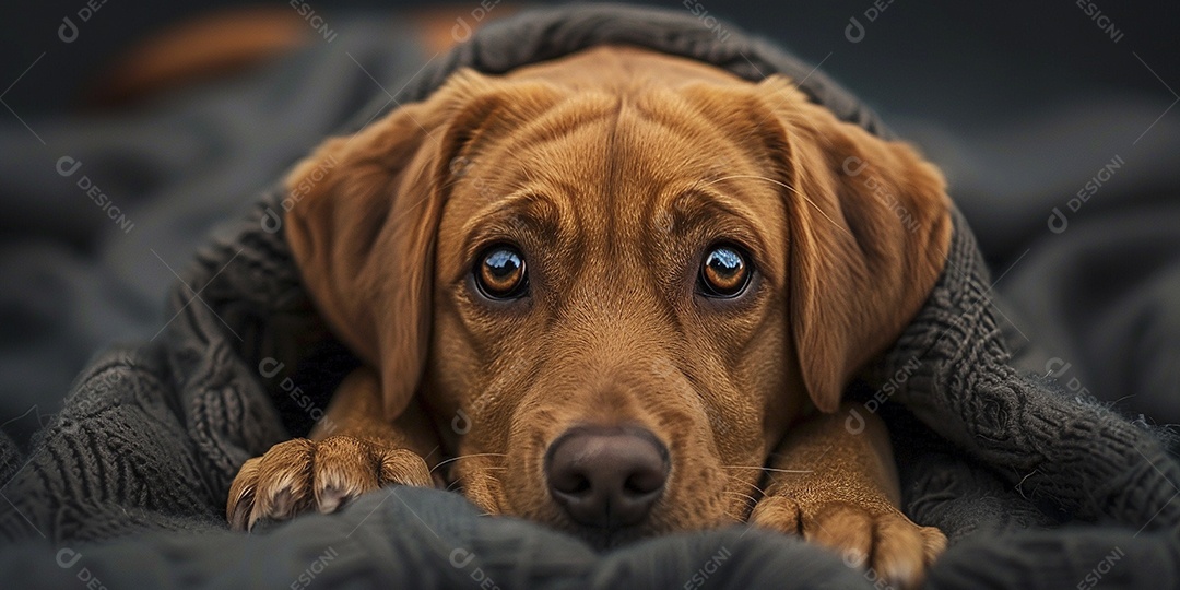 Impressionante fotografia de retrato de um cachorro, canino, animal de estimação