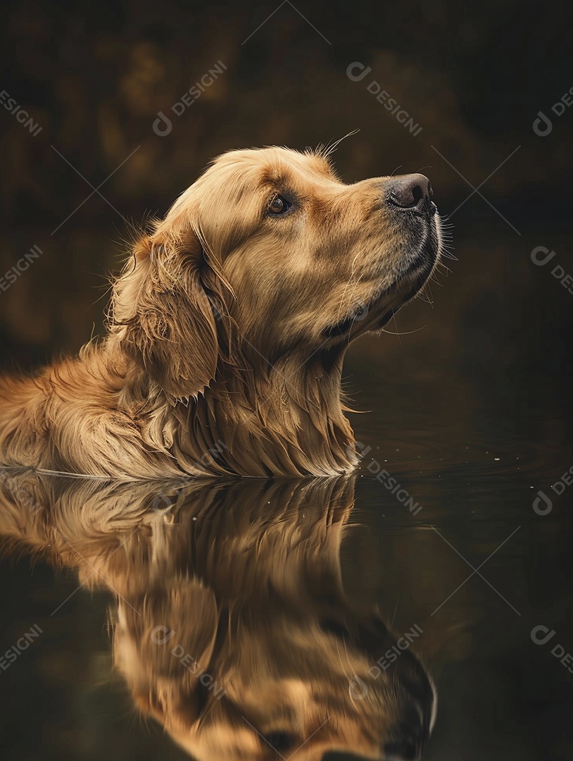 Impressionante fotografia de retrato de um cachorro, canino, animal de estimação