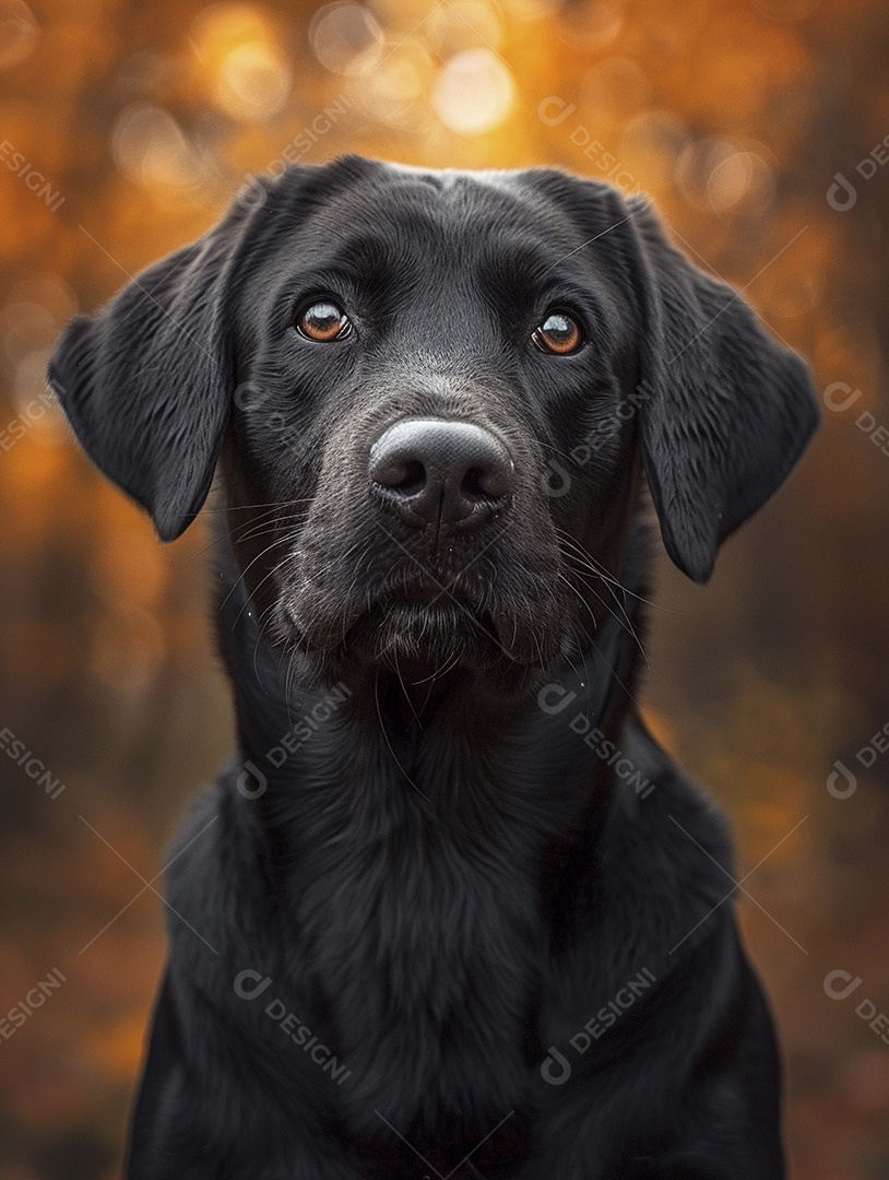 Impressionante fotografia de retrato de um cachorro, canino, animal de estimação