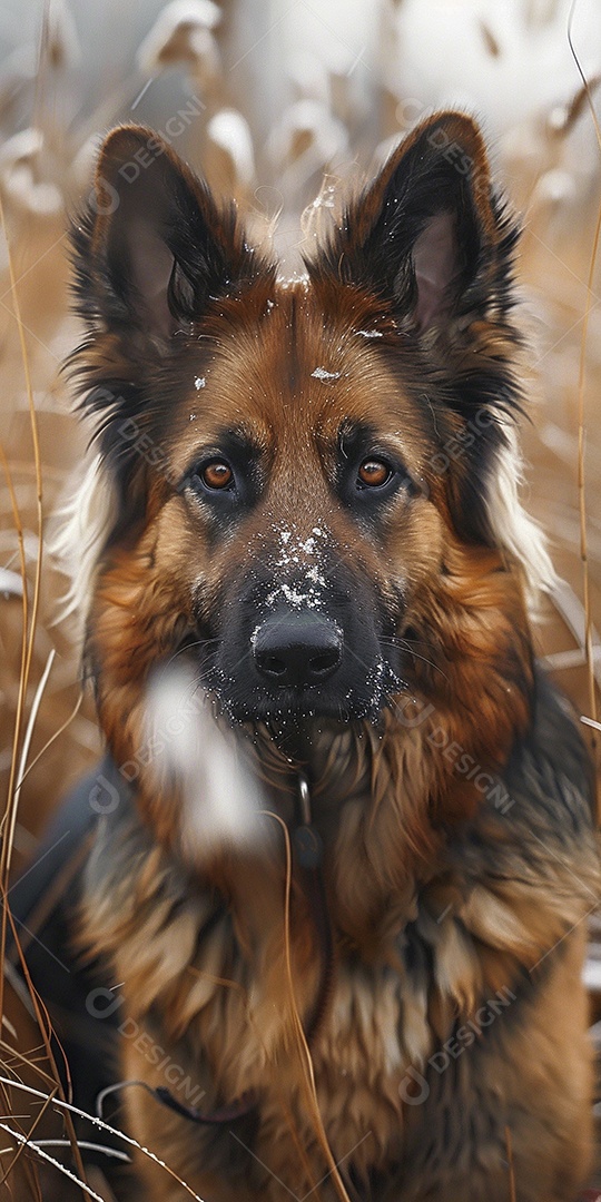 Impressionante fotografia de retrato de um cachorro, canino, animal de estimação