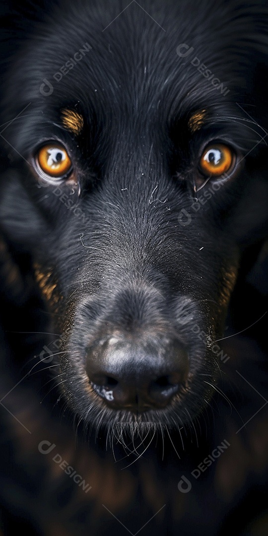 Impressionante fotografia de retrato de um cachorro, canino, animal de estimação
