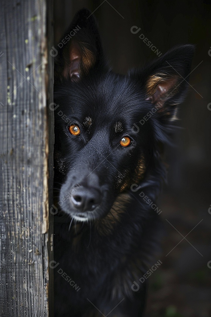 Impressionante fotografia de retrato de um cachorro, canino, animal de estimação