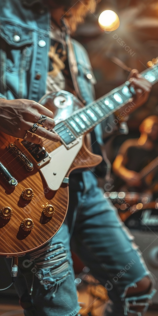 Banda musical se apresentando no palco de concertos, músicos, guitarristas, performance ao vivo