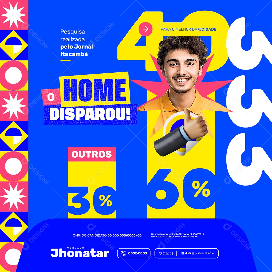 O Home Disparou Social Media PSD Editável