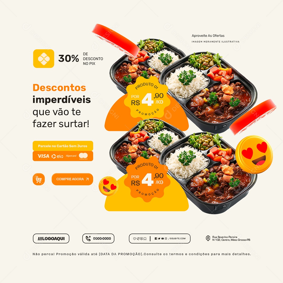 Descontos Imperdíveis que vão te Fazer Surtar Aproveite Social Media PSD Editável