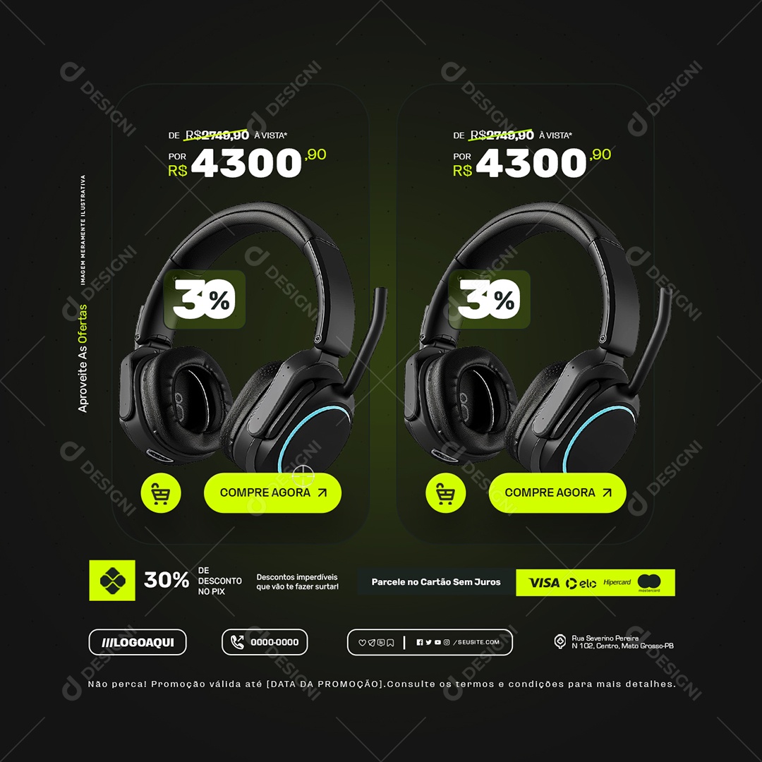 Aproveite as Ofertas Compre Agora Social Media PSD Editável