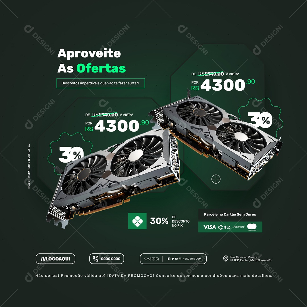 Aproveite as Ofertas Descontos Imperdíveis Social Media PSD Editável