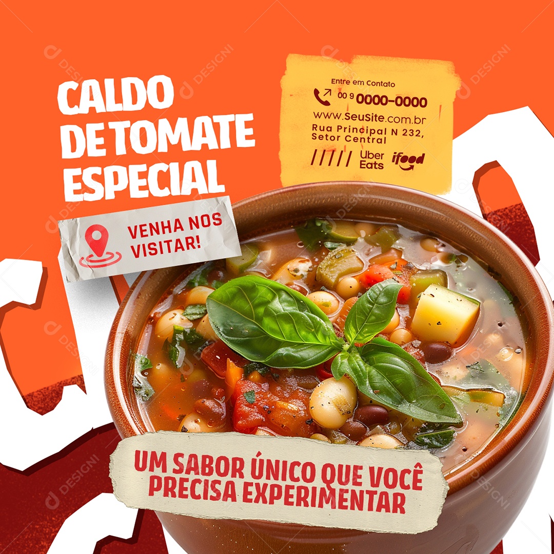 Caldo de Tomate Especial Social Media PSD Editável