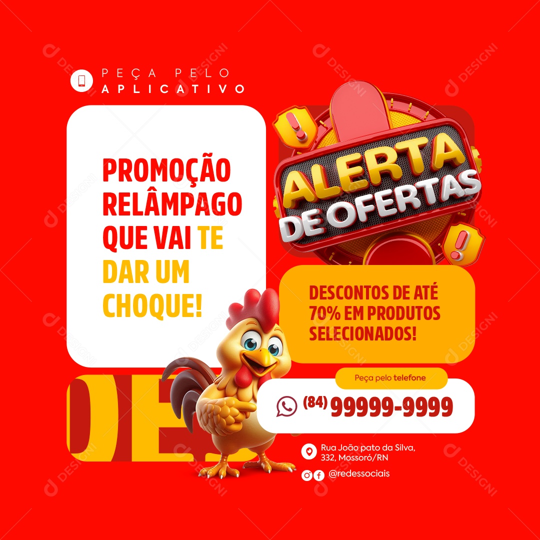 Alerta de Ofertas Promoção  Social Media PSD Editável