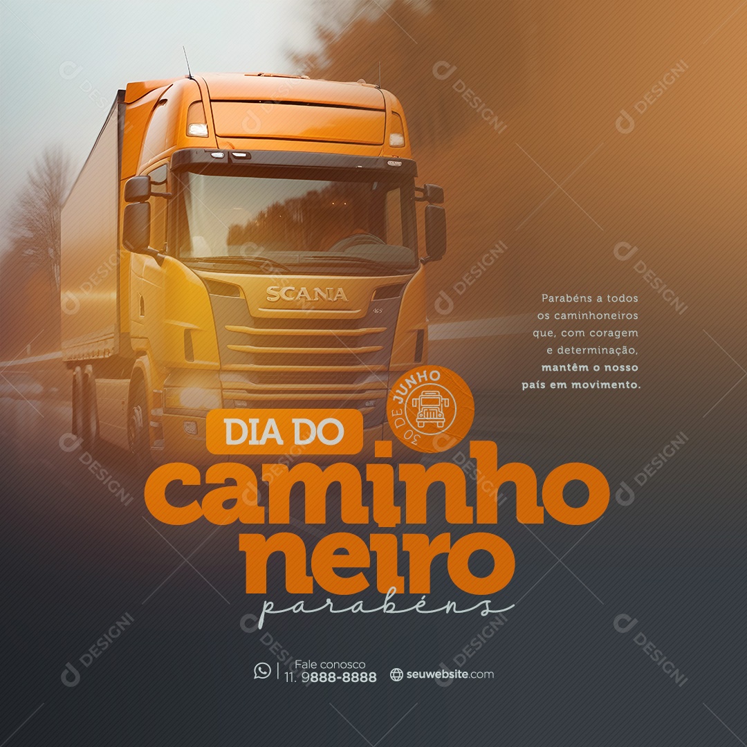 Dia Do Caminhoneiro Social Media PSD Editável