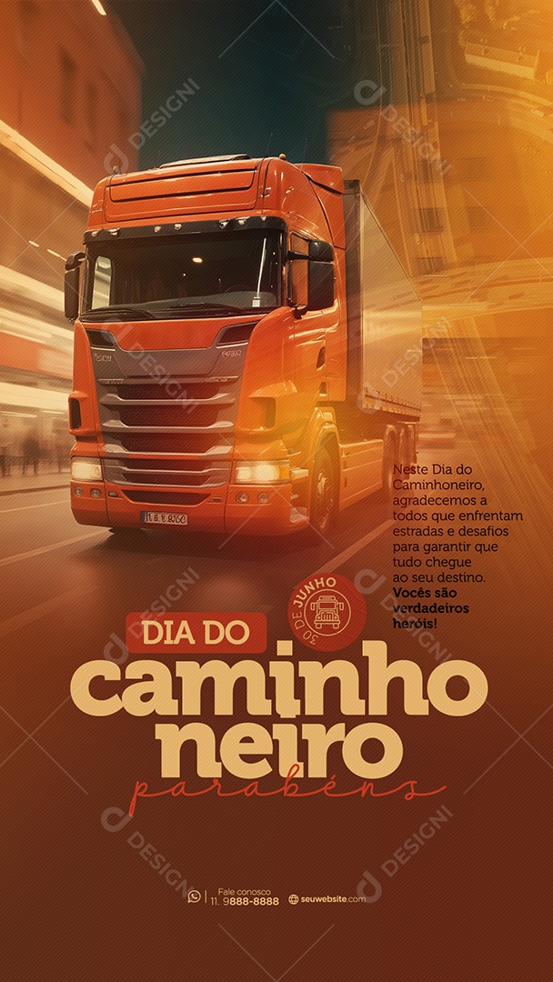 Dia Do Caminhoneiro Social Media PSD Editável