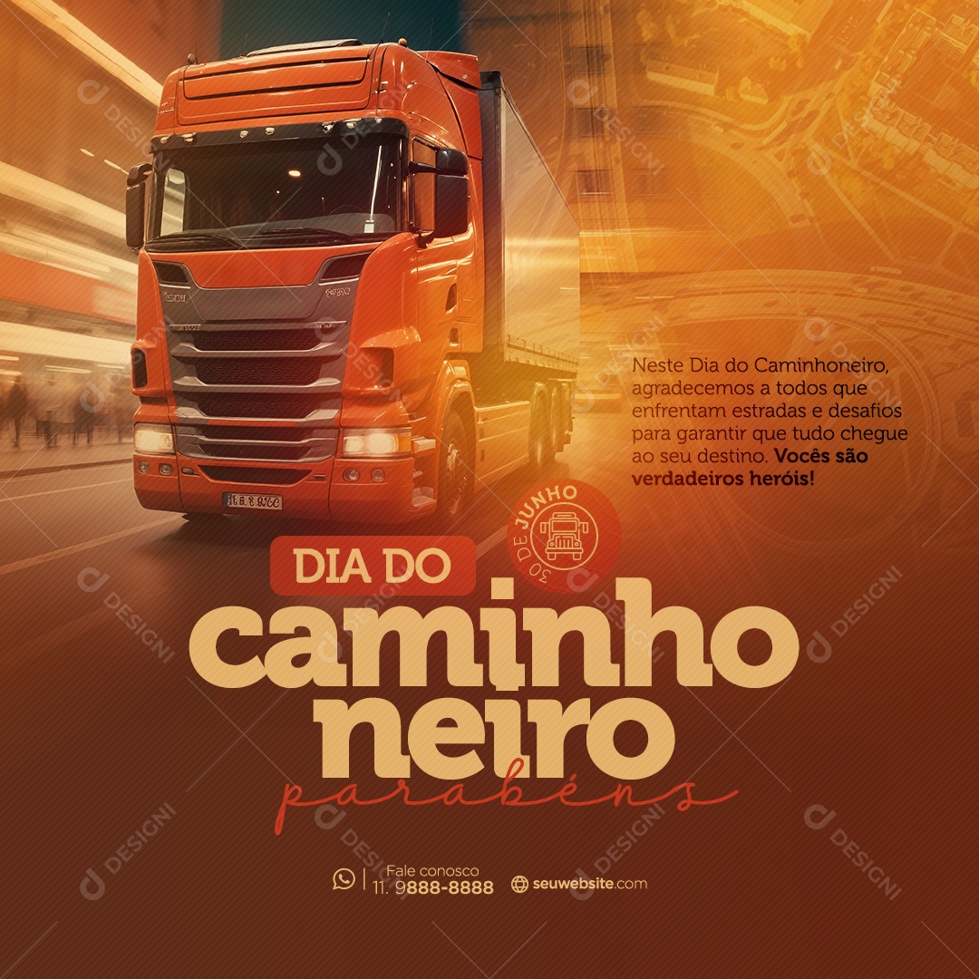 Dia Do Caminhoneiro Social Media PSD Editável