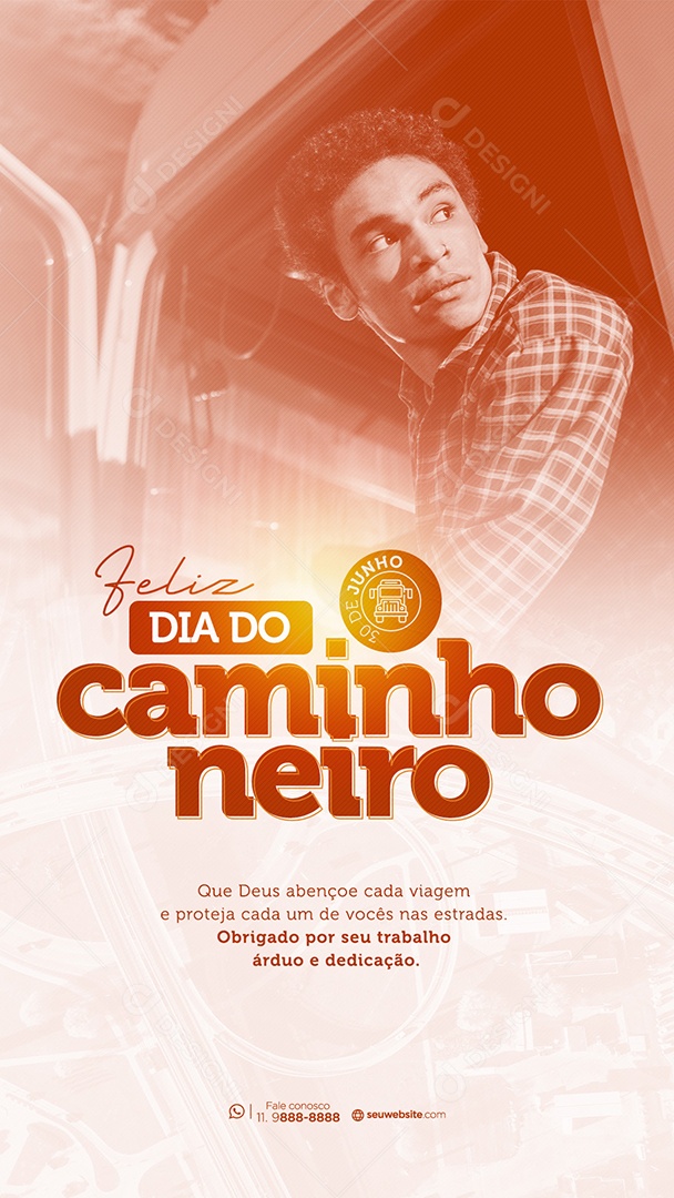 Feliz Dia Do Caminhoneiro 30 De Junho Social Media PSD Editável