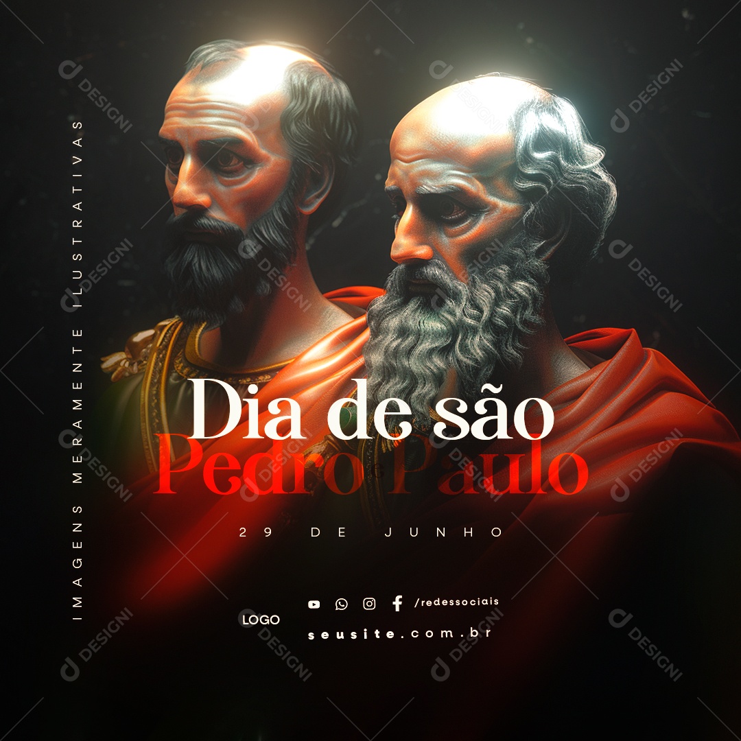 Social Media São Pedro e São Paulo 29 de Junho PSD Editável