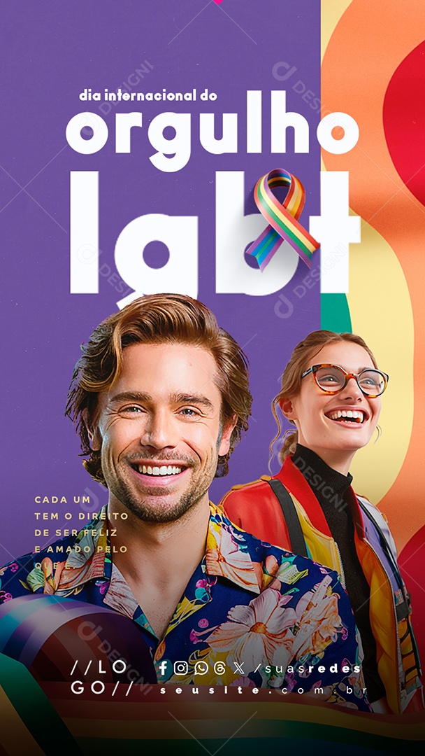 Story Dia Internacional do Orgulho LGBT 28 de Junho Cada um tem o Dinheiro Social Media PSD Editável