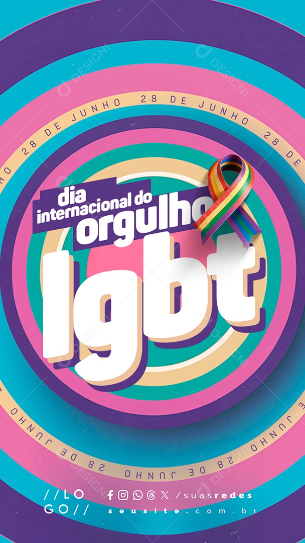 Story Dia Internacional do Orgulho LGBT 28 de Junho Social Media PSD Editável
