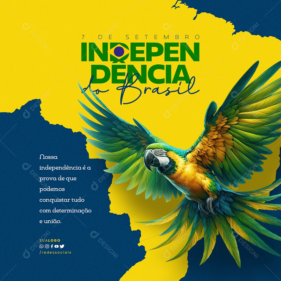 Dia da Independência do Brasil Social Media PSD Editável