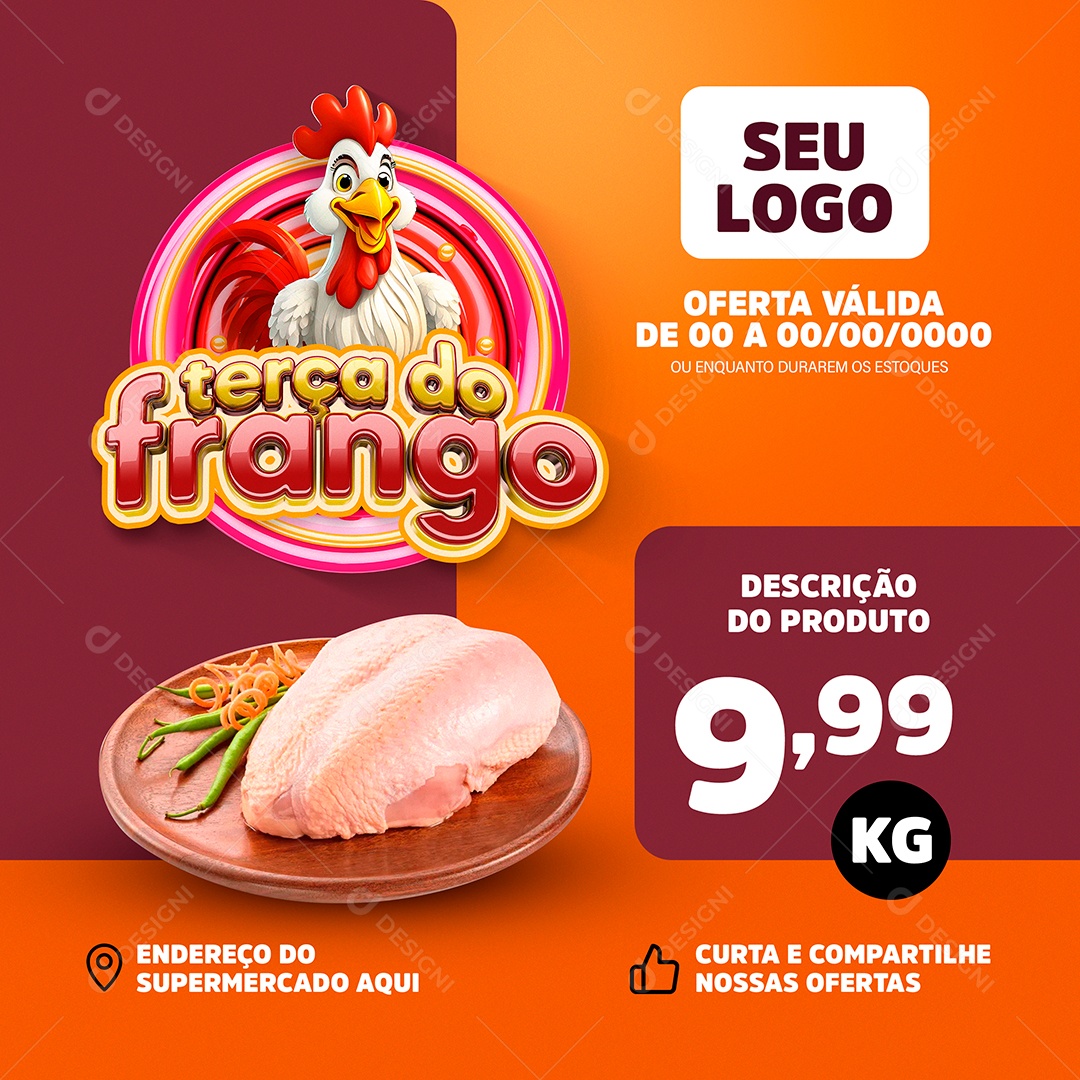 Post Frango Terça do Frango PSD Editável