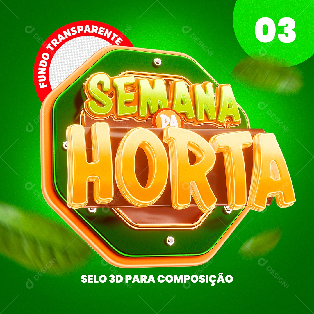 Selo 3D Semana da Horta PSD
