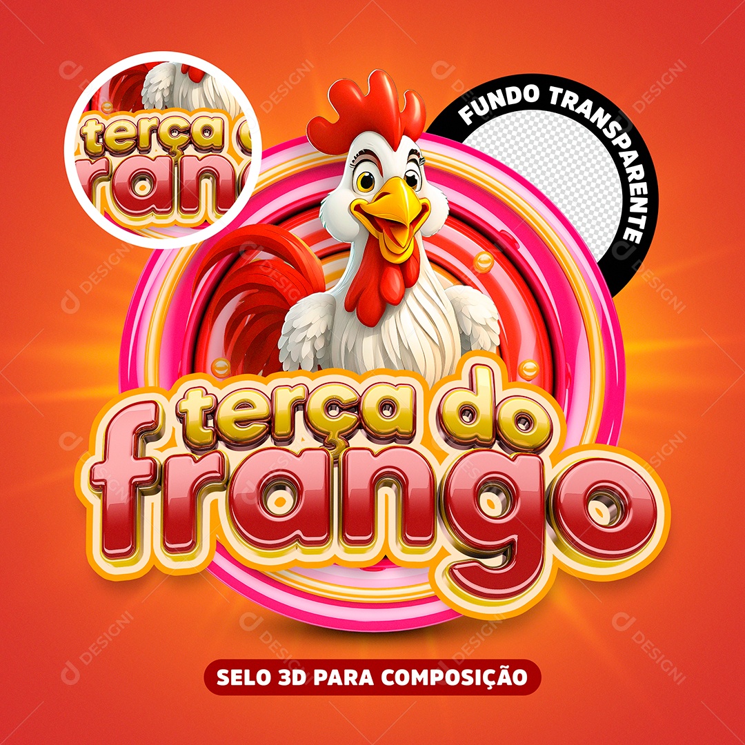 Selo Terça do Frango Com Personagem