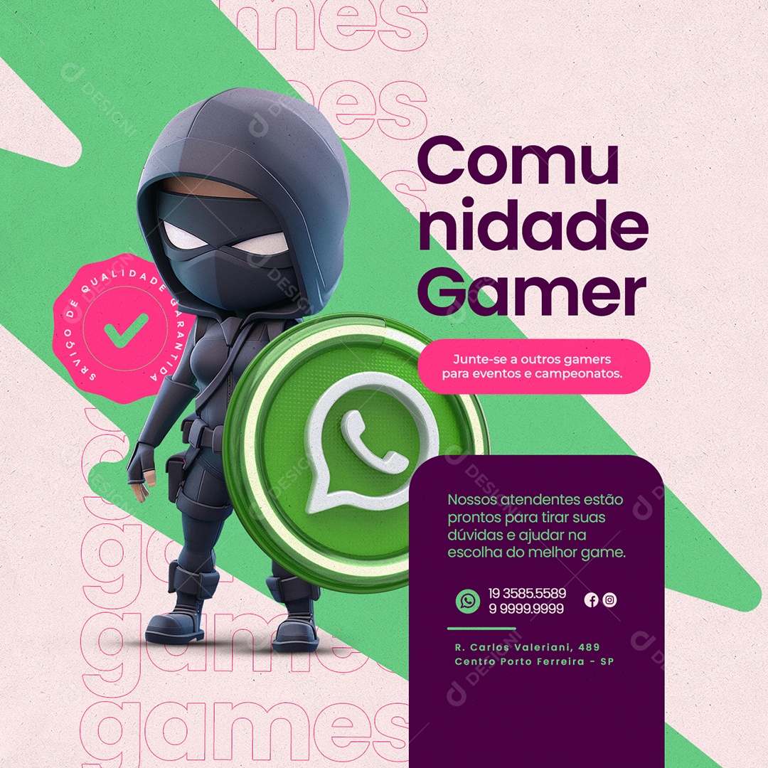 Comunidade Gamer Social Media PSD Editável