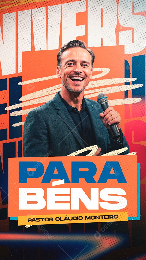 Social Media Igreja Parabéns PSD Editável