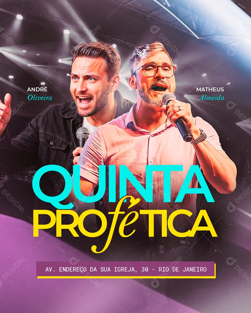 Social Media Igreja Quinta Profética PSD Editável