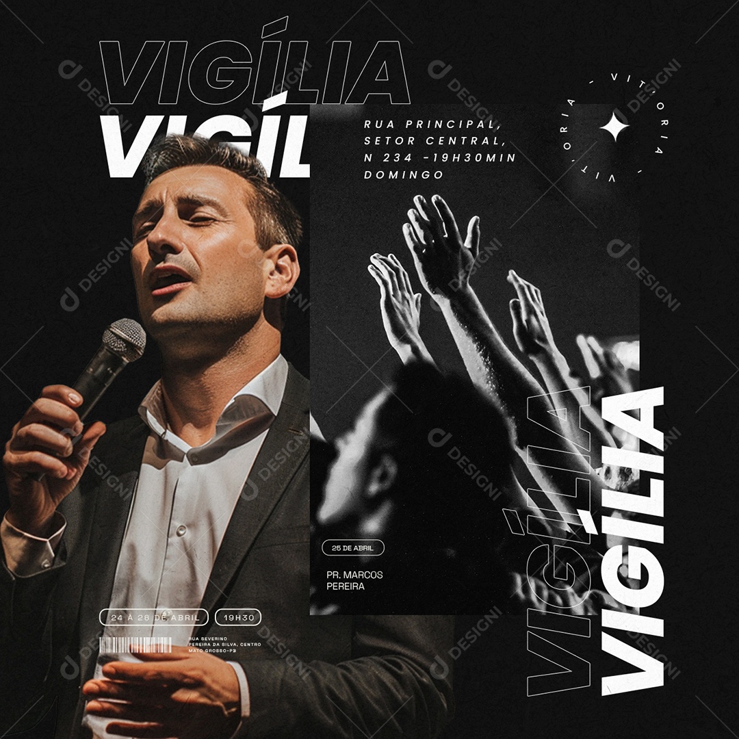 Vigília Vitória Social Media PSD Editável