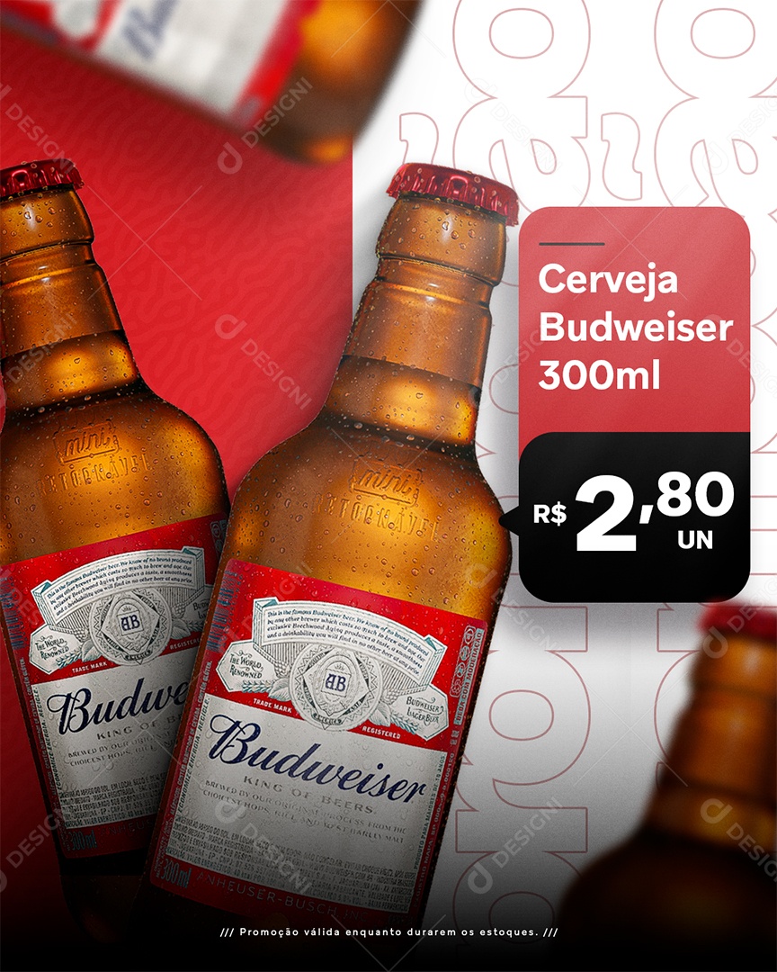 Social Media DIstribuidora Budweiser PSD Editável