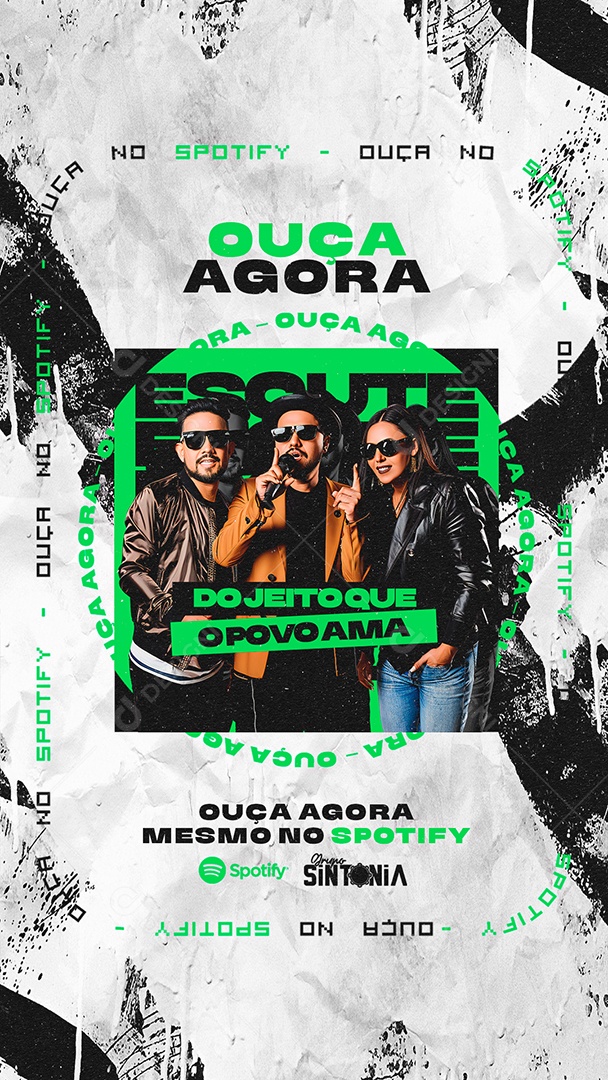 Flyer Story Ouça Agora do Jeito que o Povo Ama Social Media PSD Editável