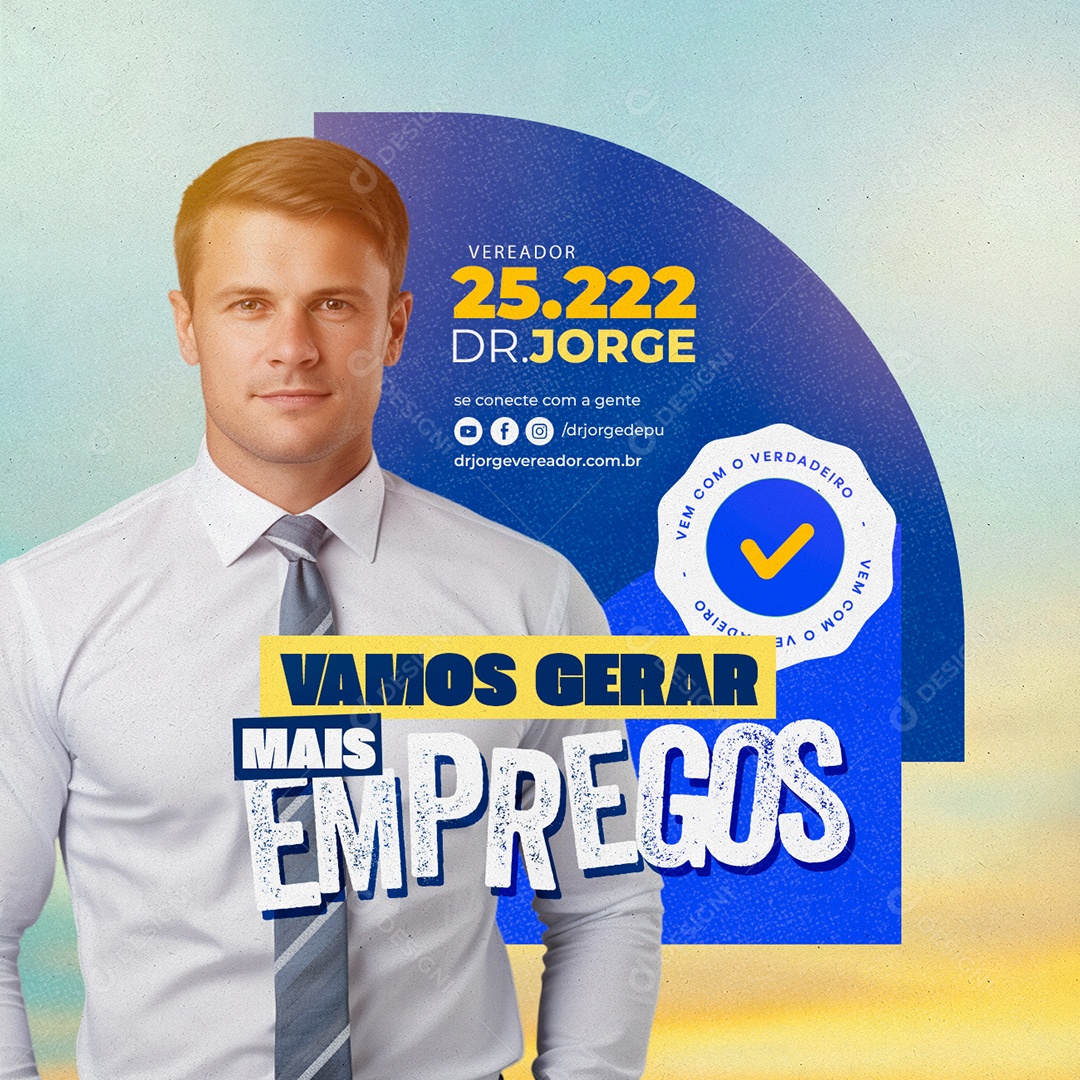 Vamos Gerar mais Empregos Social Media PSD Editável
