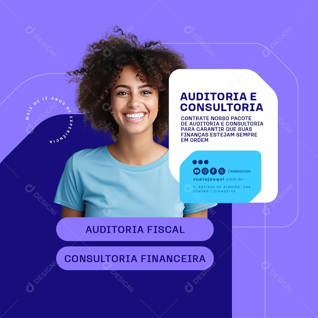 Auditoria e Consultoria Social Media PSD Editável