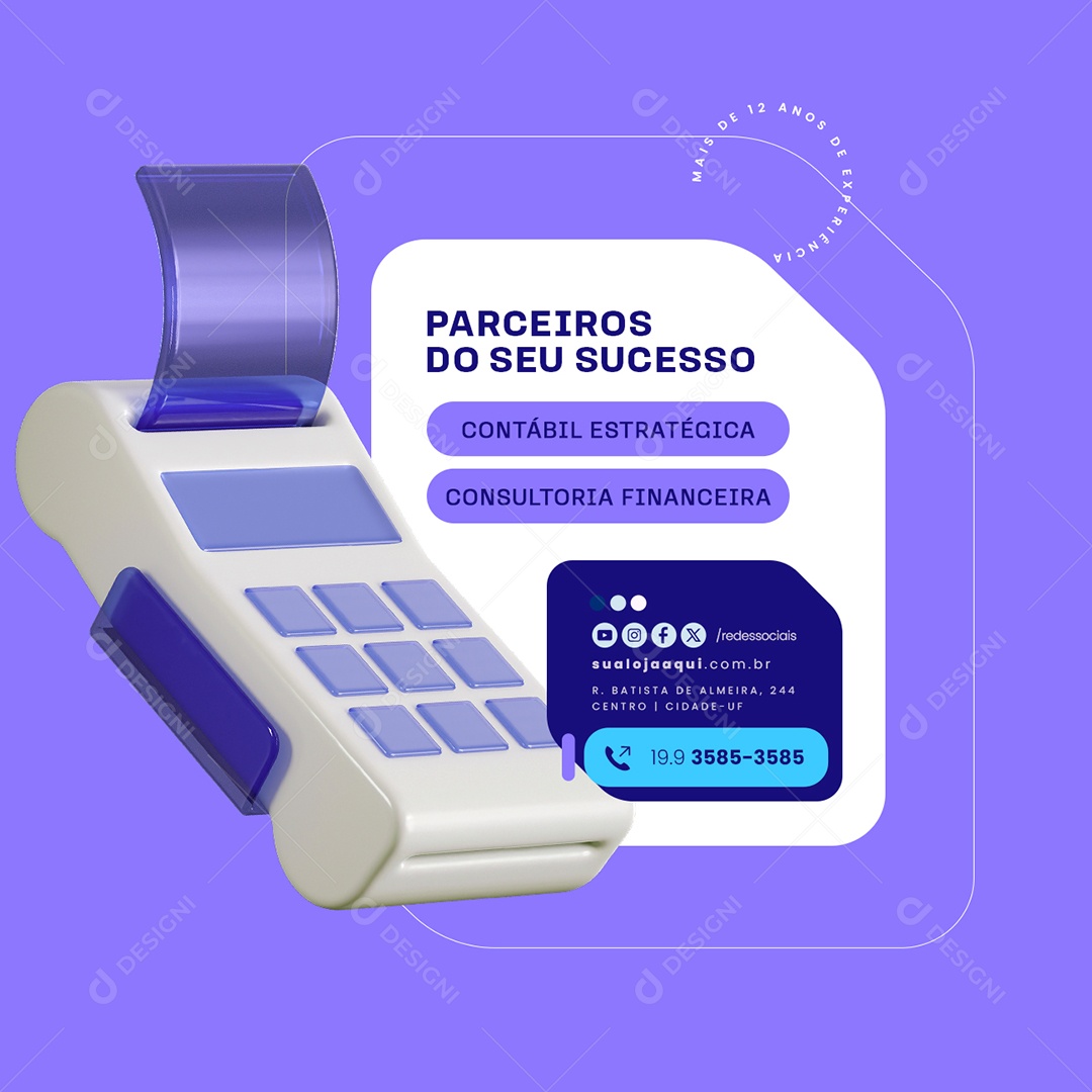 Parceiros do seu Sucesso Contábil Estratégica Social Media PSD Editável