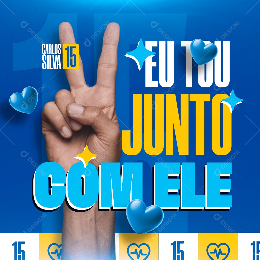 Eu tou com Ele Social Media PSD Editável