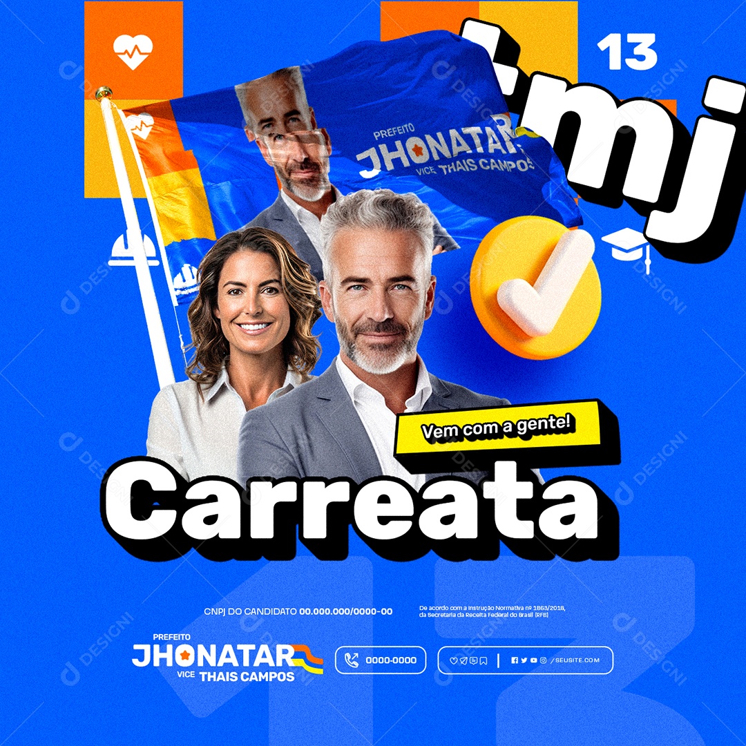 Carreata Vem com a Gente Social Media PSD Editável