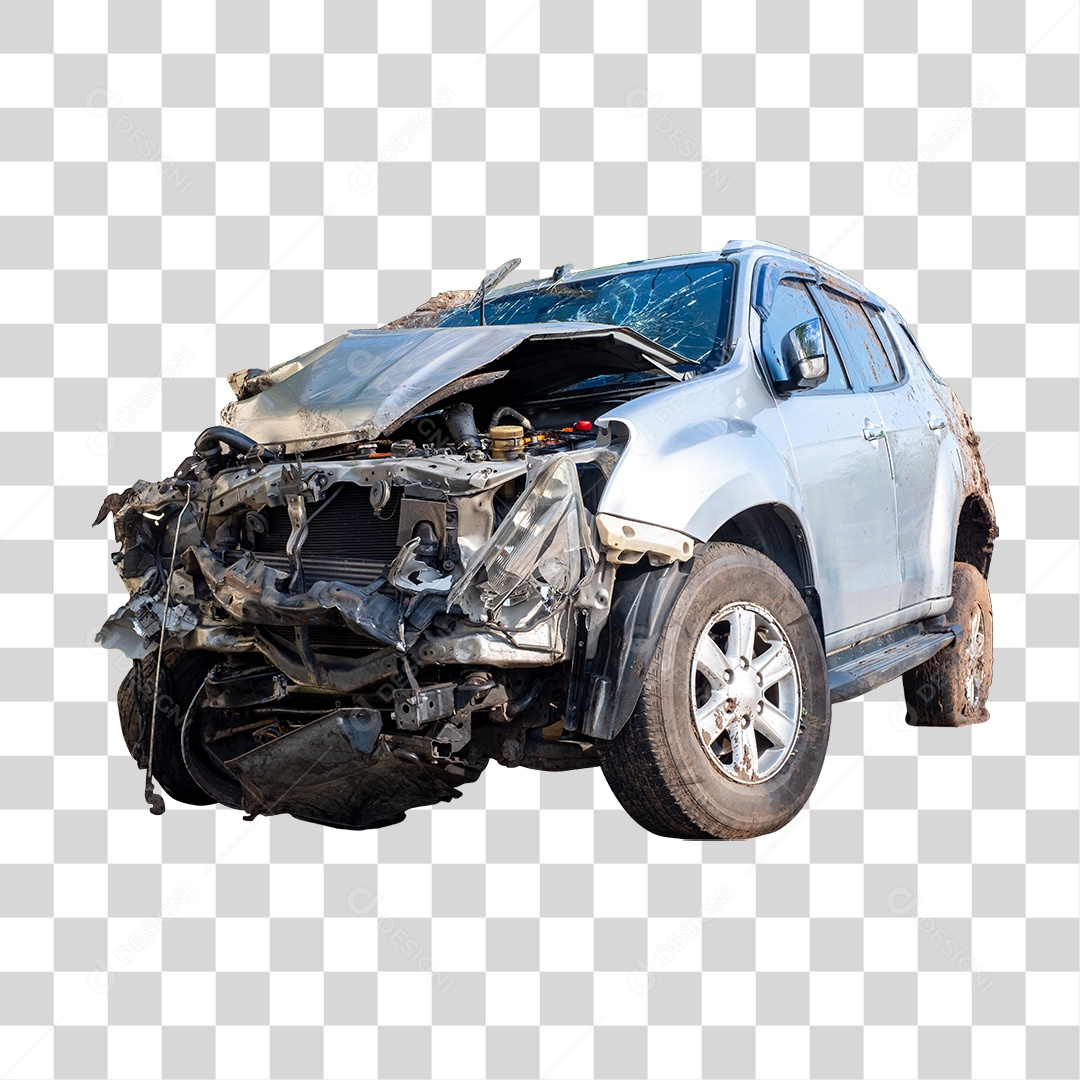 Carro Batido Amassado PNG Transparente