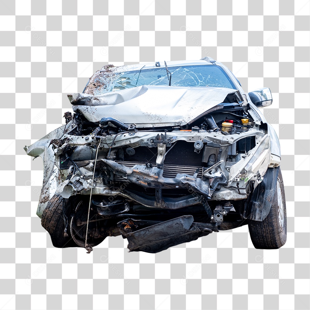 Carro Batido Amassado PNG Transparente