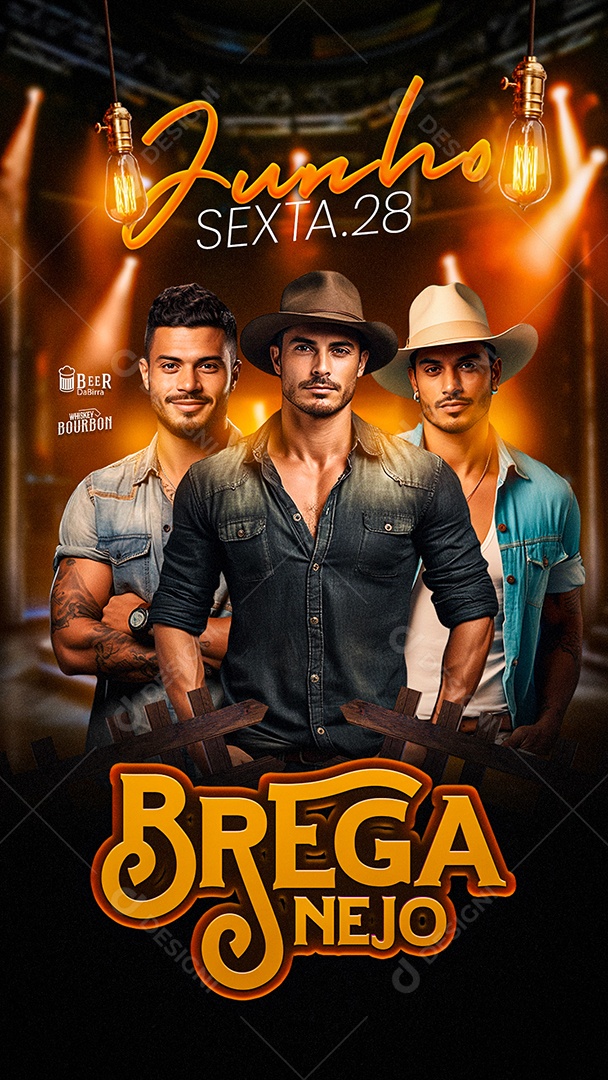 Flyer Story Breganejo Artistas Social Media PSD Editável