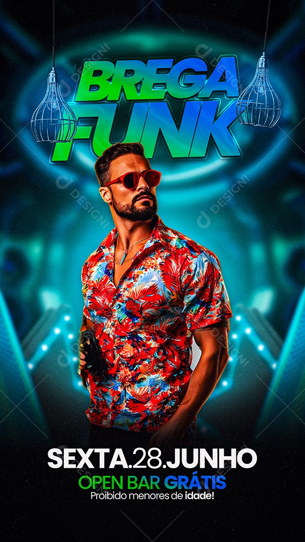 Flyer Story Brega Funk Artista Social Media PSD Editável