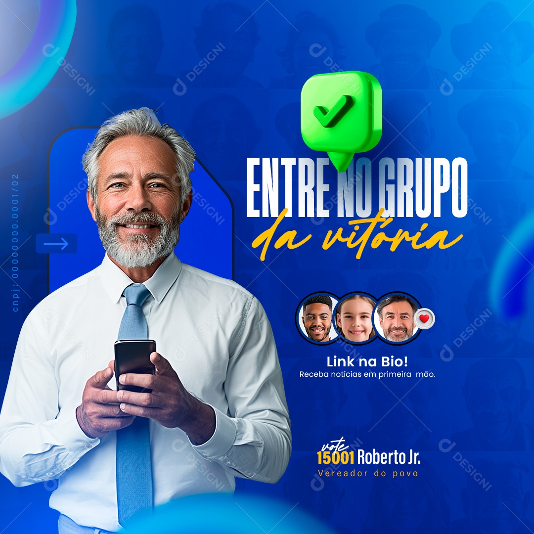 Entre no Grupo da Vitória Social Media PSD Editável