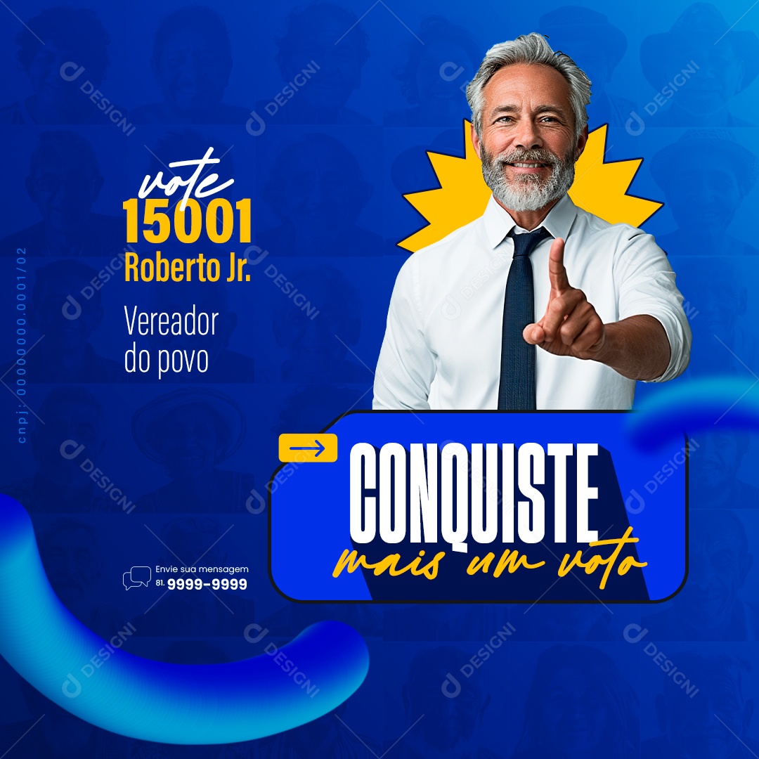 Conquiste mais um Voto Social Media PSD Editável