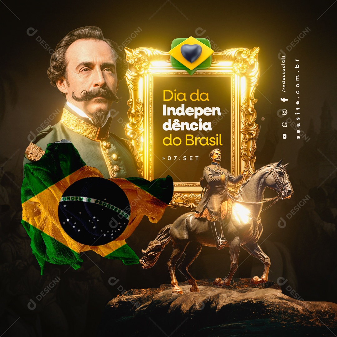Social Media Dia da Independência do Brasil 07 de Setembro PSD Editável