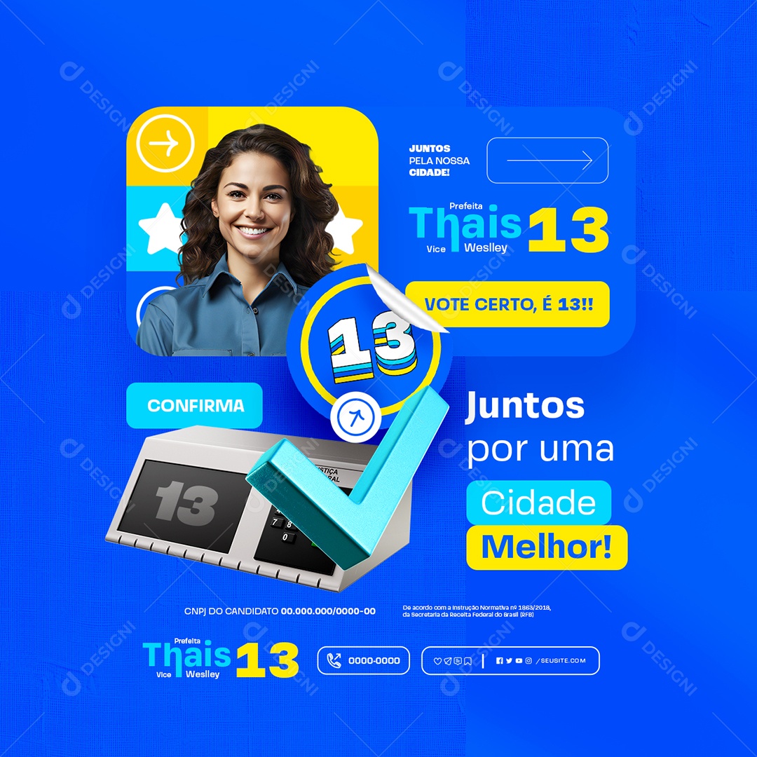 Juntos por uma Cidade Melhor Social Media PSD Editável