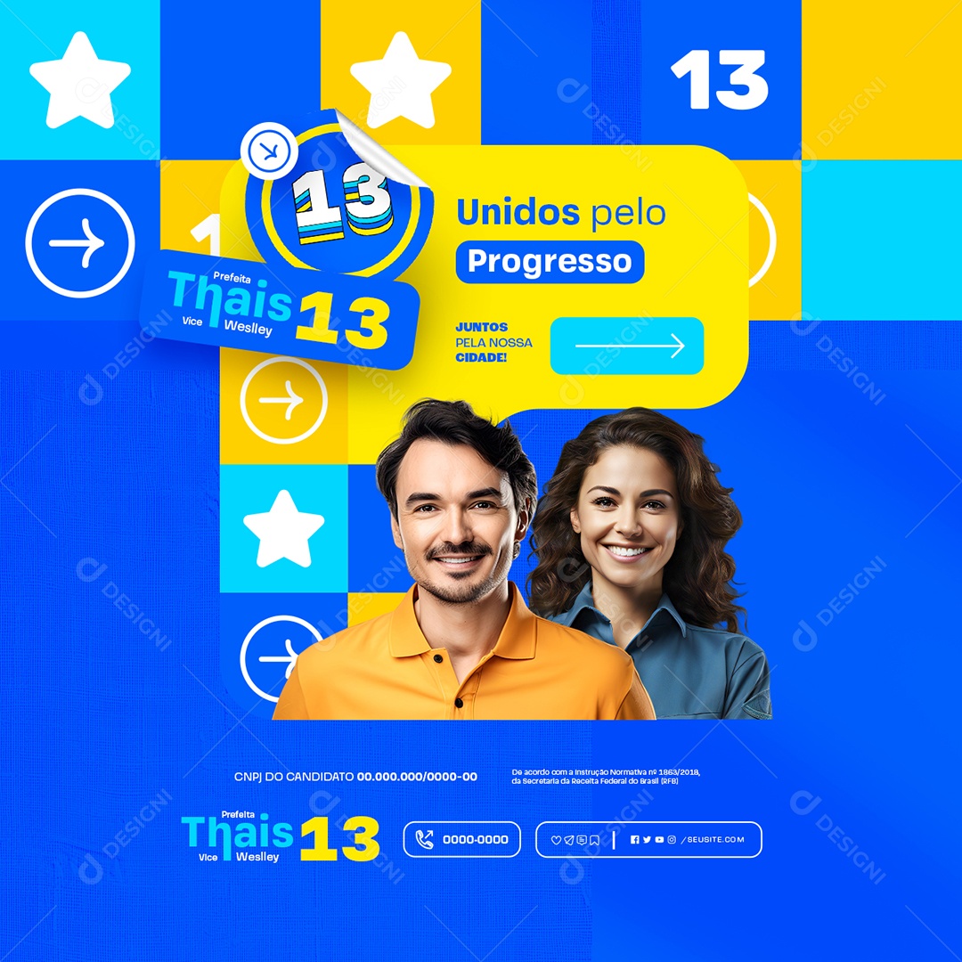 Juntos pela nossa Cidade Social Media PSD Editável