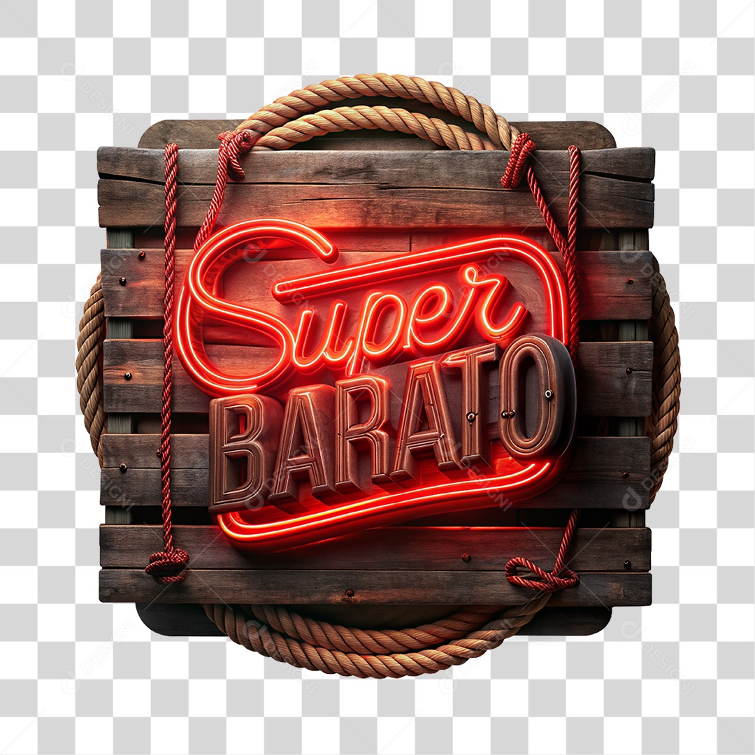 Placa de Madeira com Cores Neon Super Barato PNG Transparente