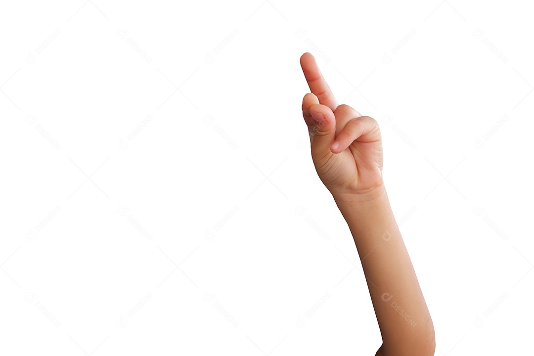 Mão de menino asiático com gesto